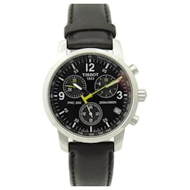 Tissot-TISSOT PRC WATCH 200 T461 40 MM QUARTZ CHRONOGRAPH IN STEEL STEEL WATCH-Silvery