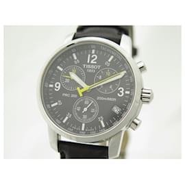 Tissot-TISSOT PRC WATCH 200 T461 40 MM QUARTZ CHRONOGRAPH IN STEEL STEEL WATCH-Silvery