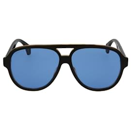 Gucci-Óculos de sol de acetato estilo aviador-Preto