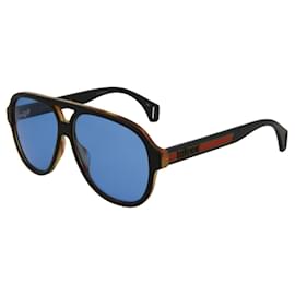 Gucci-Óculos de sol de acetato estilo aviador-Preto