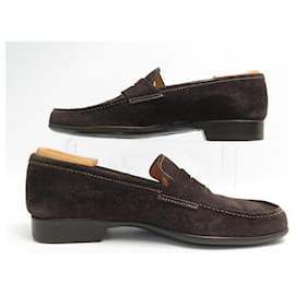 JM Weston-JM WESTON LOAFERS 625 6.5D 40.5 BROWN SUEDE PADDING SHOES-Brown