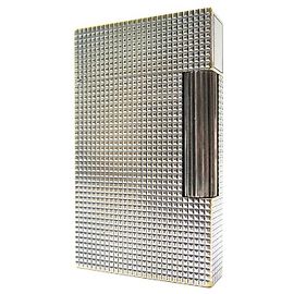 LIGHTER ST DUPONT LINE 2 DIAMOND TIP STEEL PALLADIA SILVER LIGHTER Silvery