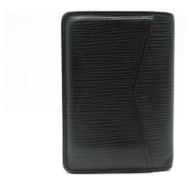 Louis Vuitton-LOUIS VUITTON ORGANIZER CARD HOLDER POCKET IN BLACK EPI LEATHER CARD HOLDER-Black