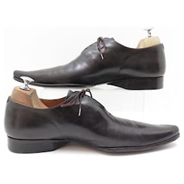 Autre Marque-HENRIQUE ENKO DESIGN JC RICHELIEU SHOES 8 42 TOPSTITCH SCAR SHOES-Brown