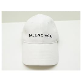Balenciaga-NEUF CASQUETTE BALENCIAGA ARCHETYPE 2017 EN COTON BLANC WHITE CAP-Blanc