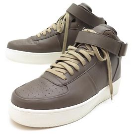 Céline NOVAS SAPATAS CELINE HIGH TOP 314603 TÊNIS DE COURO ESCURO TAUPE Taupe