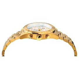 Versace-V-Chrono Bracelet Watch-Golden,Metallic
