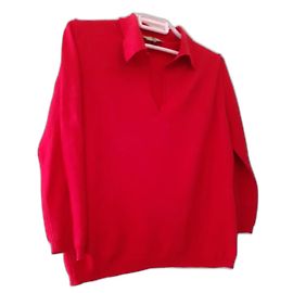 Pull Irene Van Ryb en laine mérinos rouge Rouge