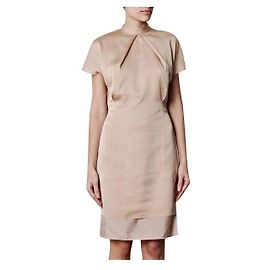 Acne Sweet Fluid satin dress Beige Flesh