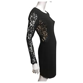 Diane Von Furstenberg-DvF India lace dress-Black,Flesh
