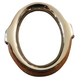 Hermès-Hermès kyoto GM gold steel scarf ring-Gold hardware