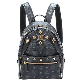 MCM Visetos Stark Backpack in black Coated/Waterproof canvas Black