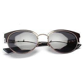 Christian Dior Dior – Runde getönte Sonnenbrille aus schwarzem Harz Schwarz