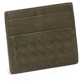 Bottega Veneta-Bottega Veneta Intrecciato Card Case in brown calf leather-Brown
