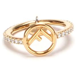 Fendi-Fendi F Is Fendi Gold Plated Ring in gold Brass-Golden,Metallic