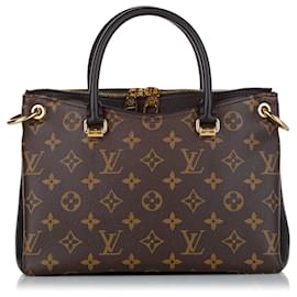 Louis Vuitton-Louis Vuitton Brown Monogram Pallas BB-Brown,Black