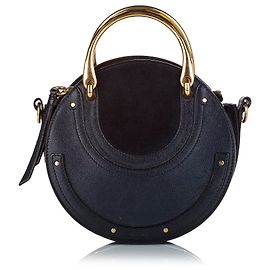 Chloé Chloe Schwarze Pixie Ledertasche Schwarz