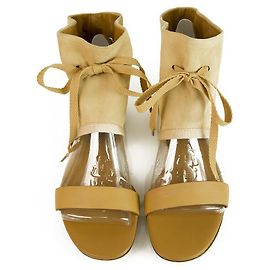 See by Chloé See By Chloe Beige Wildleder Bootie Open Toe Flats Sandalen Schuhe Gr 37 Beige