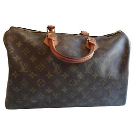 Louis Vuitton Speedy Bolsa de tecido marrom Marrom