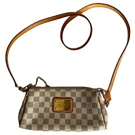 Louis Vuitton checkered clutch Beige
