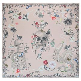Echarpe de Caveira do Tesouro Alexander McQueen Multicor