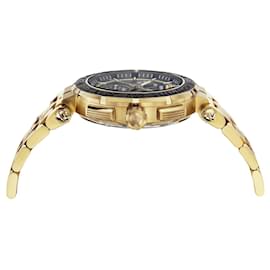 Versace-Greca Chrono Bracelet Watch-Golden,Metallic