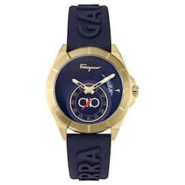 Salvatore Ferragamo-Ferragamo Urban Silicone Watch-Golden,Metallic