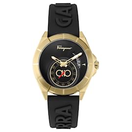 Salvatore Ferragamo-Ferragamo Urban Silicone Watch-Golden,Metallic