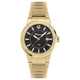 Salvatore Ferragamo-F-80 Bracelet Watch-Golden,Metallic