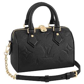 Louis Vuitton Speedy Bandouliere 20 in pelle nera Nero