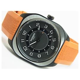 Hermès-Hermes H08 39 MM Titanium/ rubber Genuine goods Mens-Grey