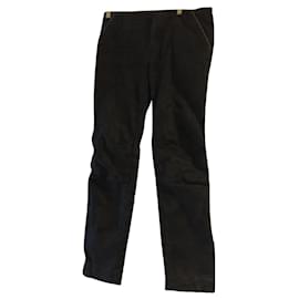 Autre Marque Pantaloni mimetici neri e blu navy Blu scuro