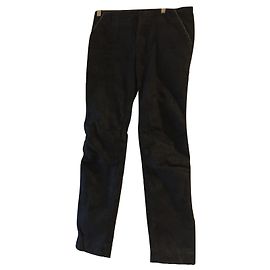 Autre Marque Calças com estampa de camuflagem preta e azul marinho Azul escuro