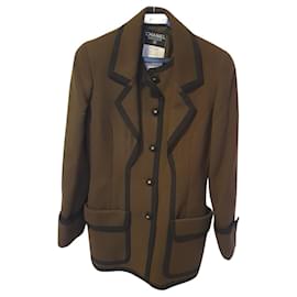 Chanel-Riding style jacket-Olive green