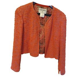Autre Marque Chanel Jacke orange Wolle Orange
