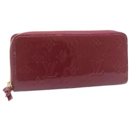 Louis Vuitton-LOUIS VUITTON Vernis Portefeuille Clemence Long Wallet Pink M90972 Auth yk2222-Pink