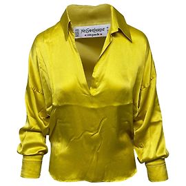 Yves Saint Laurent Bluse aus gelber Seide Gelb