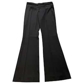 Gucci-Gucci 2015 Pantalones Re-Edition en lana de mohair negra-Negro