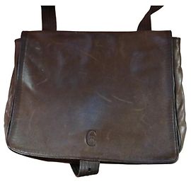 Cerruti 1881 Fur Shoulder Bag Dark Brown Dark brown