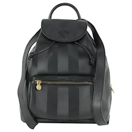 Fendi-Black Pequin Stripe Mini Backpack-Other