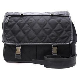 [Occasion] Prada PRADA 2VD793 Sac messager Matelassage diagonal Nylon NERO Noir / 058969 Noir