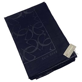 Elie Saab black silk shawl retail 685$ Black