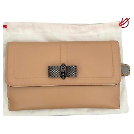Christian Louboutin Leather Wallet Beige Beige