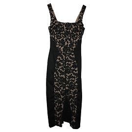 Robe de cocktail Agent Provocateur Willow en dentelle noire Taille 3 Noir