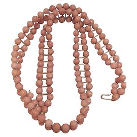 Chanel Ceramic Bead Belt Coral Pink Pink Coral