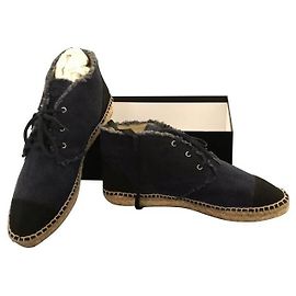 Chanel t espadrilles42 Navy blue