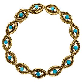 Bracciale Boucheron in oro giallo e turchese. Altro