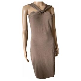 Autre Marque Robe Stefanel en viscose marron XL Marron