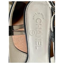 Chanel-Sandálias-Cinza antracite