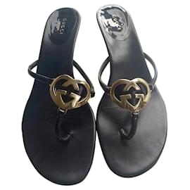 Gucci Mules Black Golden
